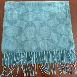 Coach Wool Scarf with Fringe, Reversible